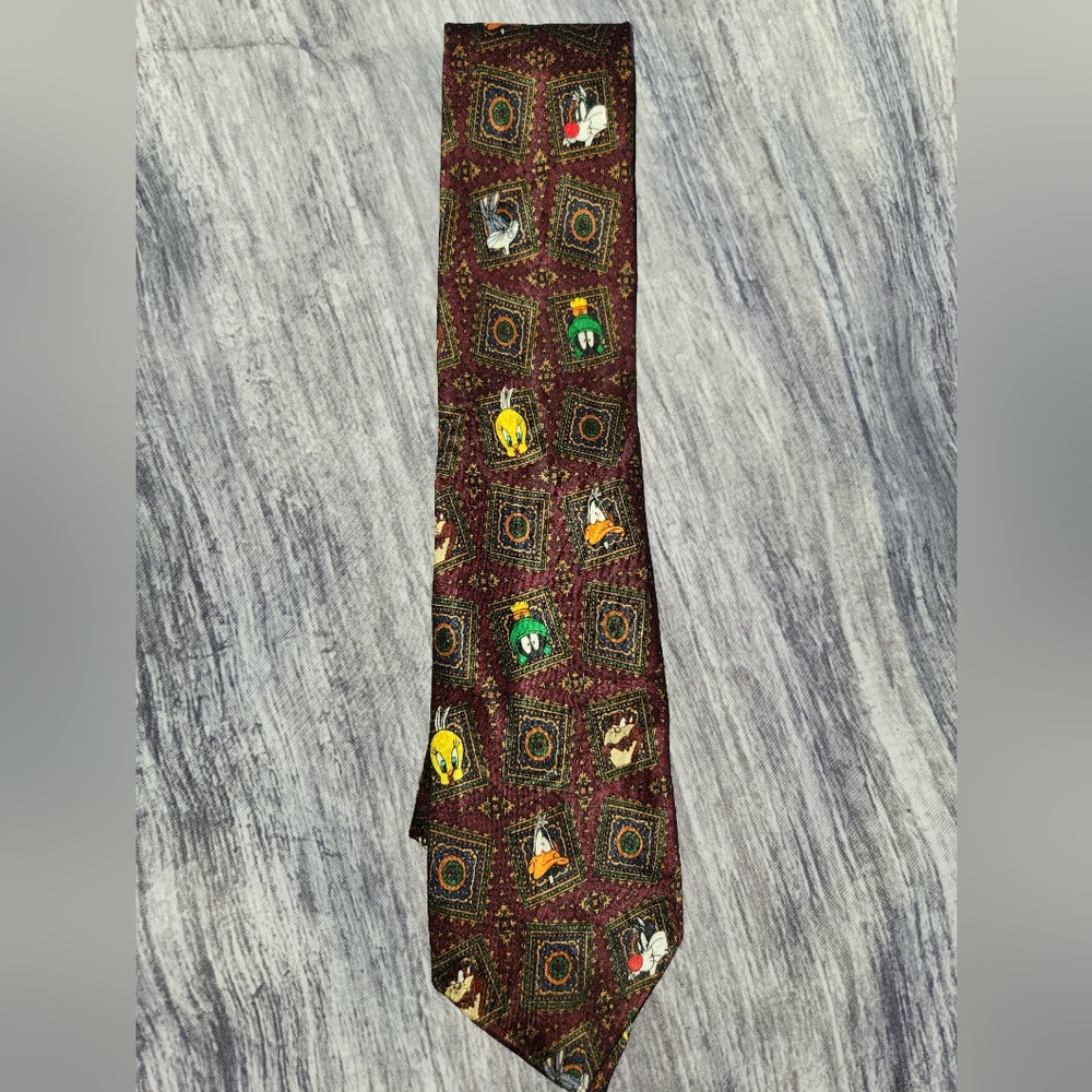 Looney Tunes Tie Sylvesterâ Tweety Marvin The Martian Cartoon Character Vintage